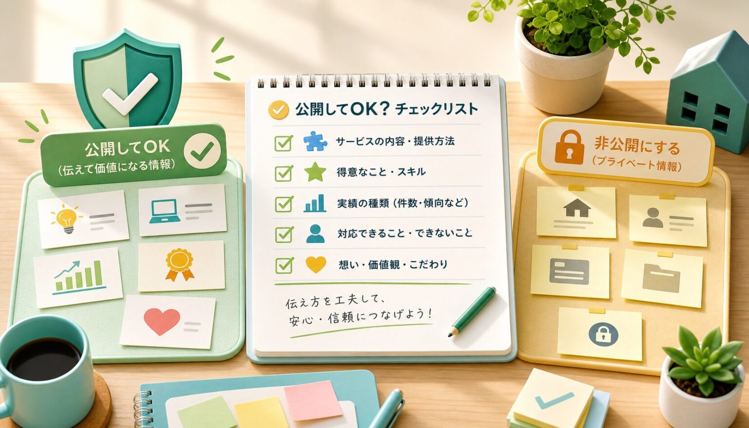 出品前に公開してよい情報を確認するチェックリスト