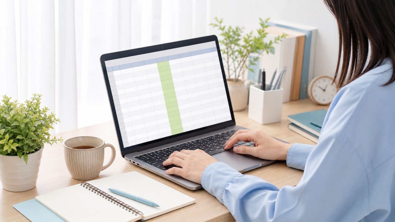 Excelで重複チェック用の作業列を確認する派遣社員