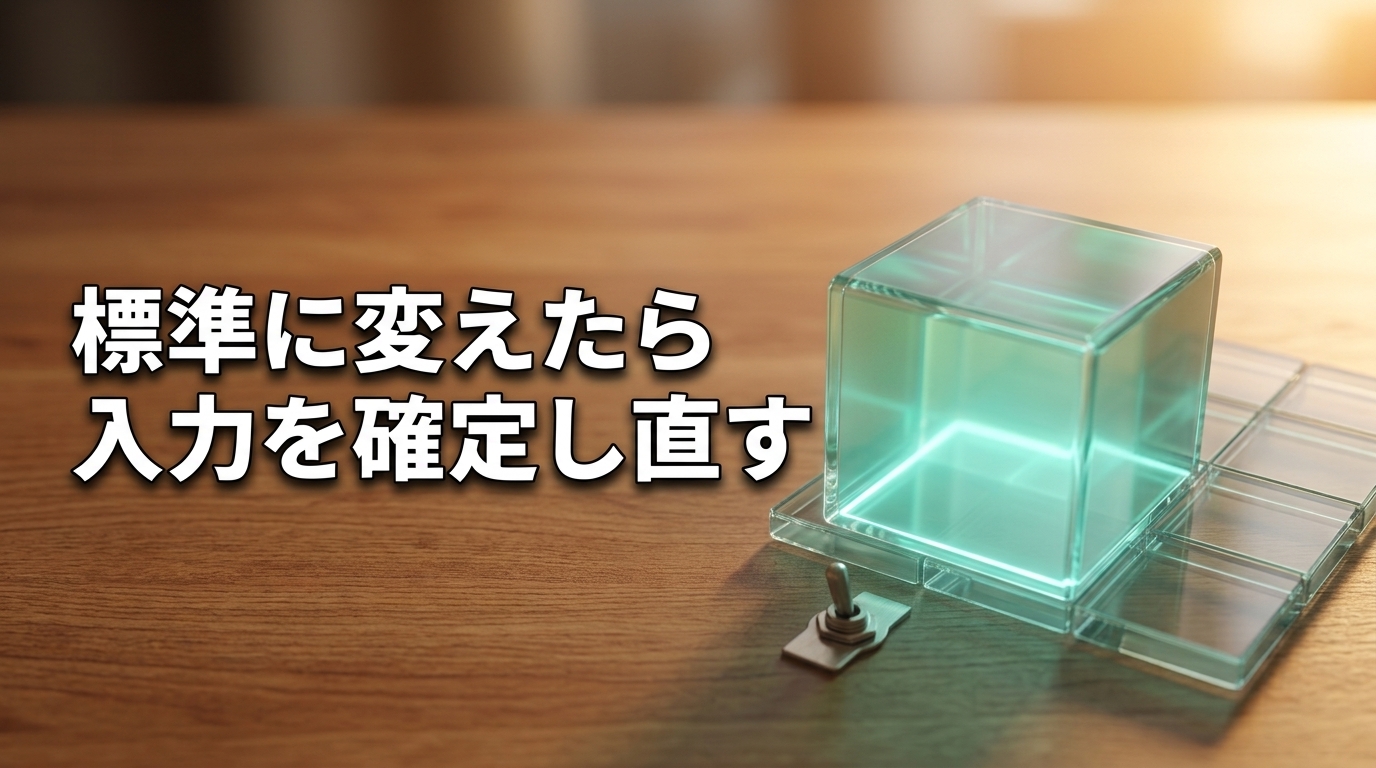 1セルの表示形式を標準に変えた後、入力を確定し直すことを示すAI生成の概念画像。